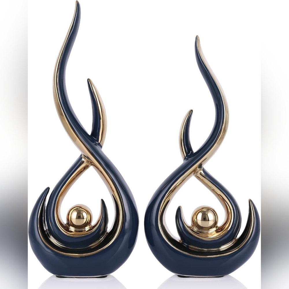 Elegant Navy and Gold Abstract